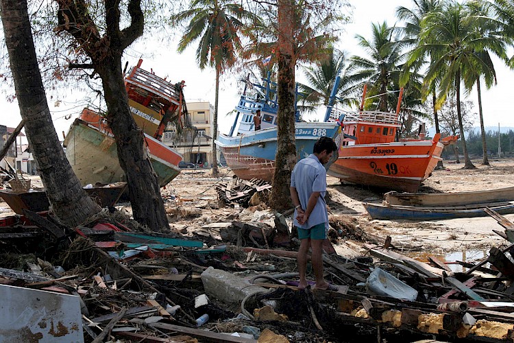 Tsunami aftermath Destruction